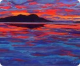 Arty Placemat: Landscape Print - First Light, Holy Isle, Lamlash Bay